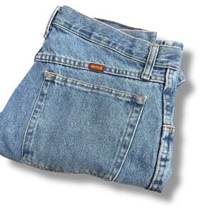 Rustler Mens Light Wash Straight Leg Denim Jeans 33x30